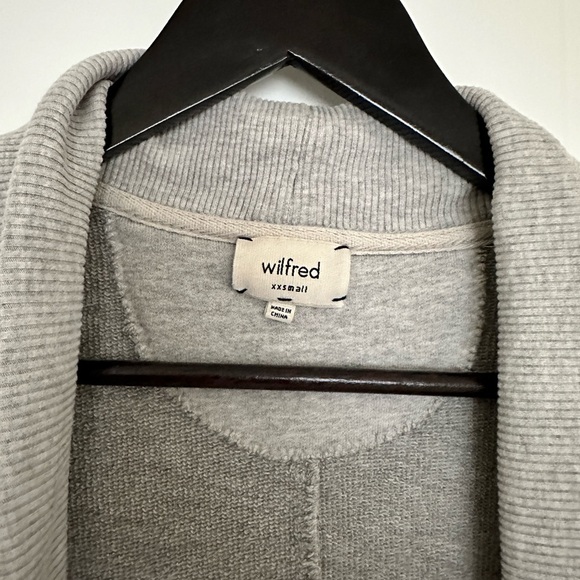 Wilfred Diderot Sweater XXS Light Grey Cardigan Aritzia - Picture 4 of 5